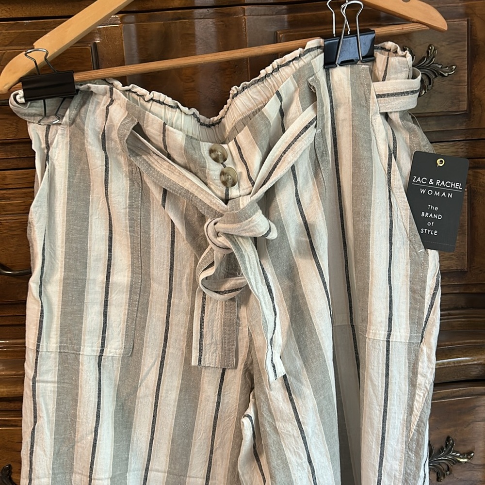 Zac & Rachel olive/ white stripe - Picture 3 of 11